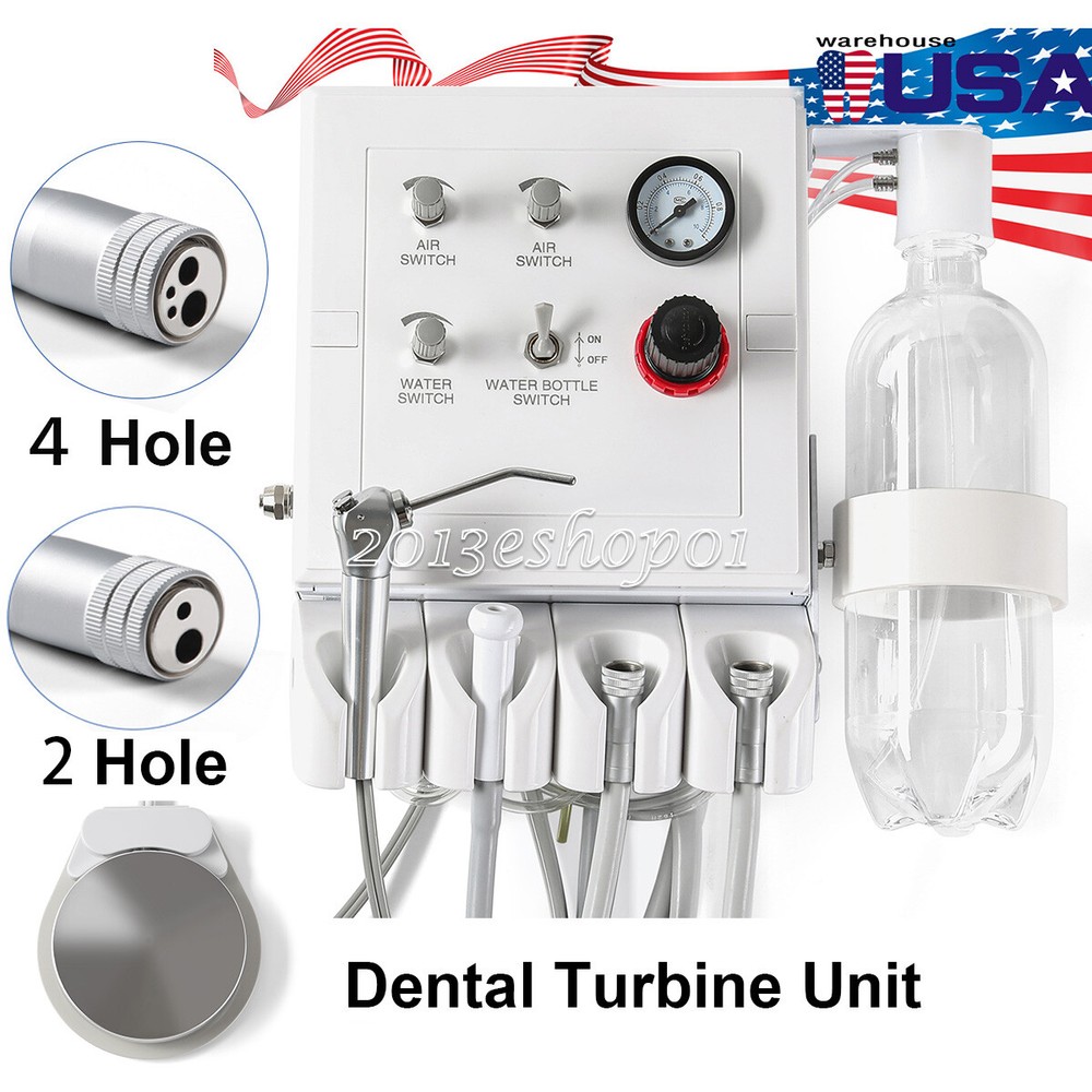 Portable Dental Turbine Unit with Weak Suction Work with Air Compressor 2/4Hole