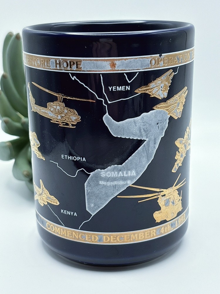 Operation Restore Hope Coffee Cup Mug Commenced 1991 Kapan-Kent Co.