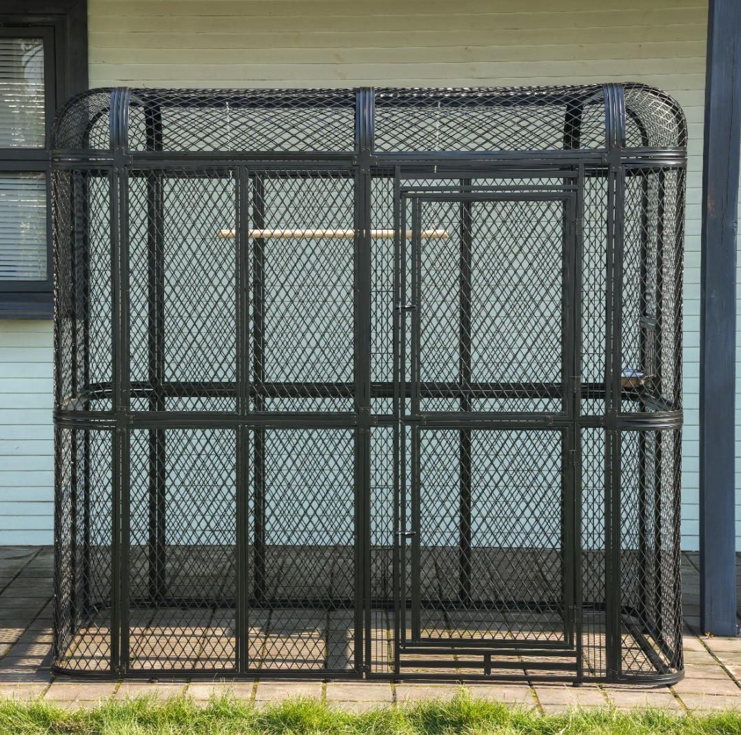 Extra Large Flight Metal Bird Cage Aviary Parrot Macaw Finch Tight Bar Spacing