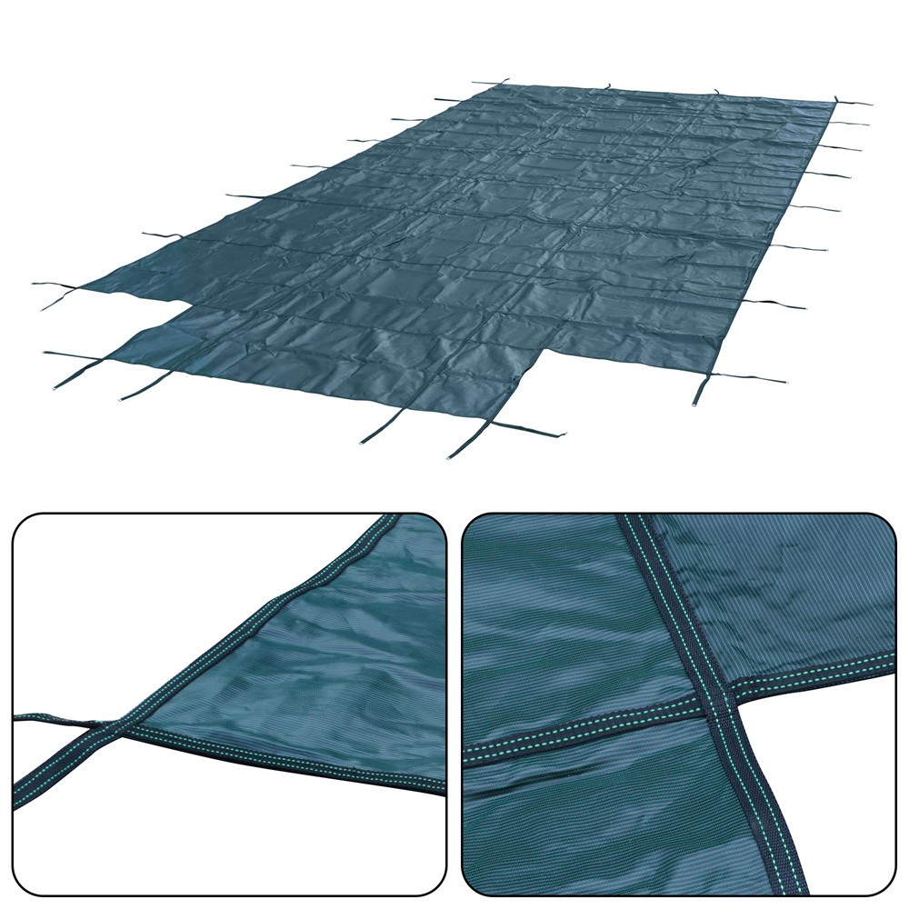 Inground Pool Safety Cover Fits 18X36Ft With 4X8Ft Center Step Rectangular Pools