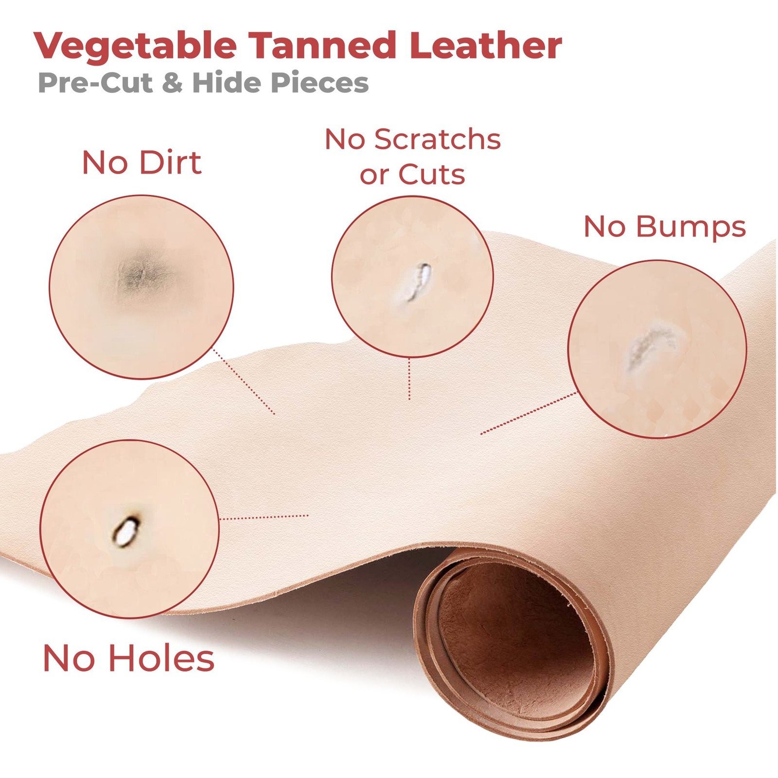 ELW Leather Blank Belt - 8-9 to 13-15 oz Thickness Cowhide Vegetable Tanned