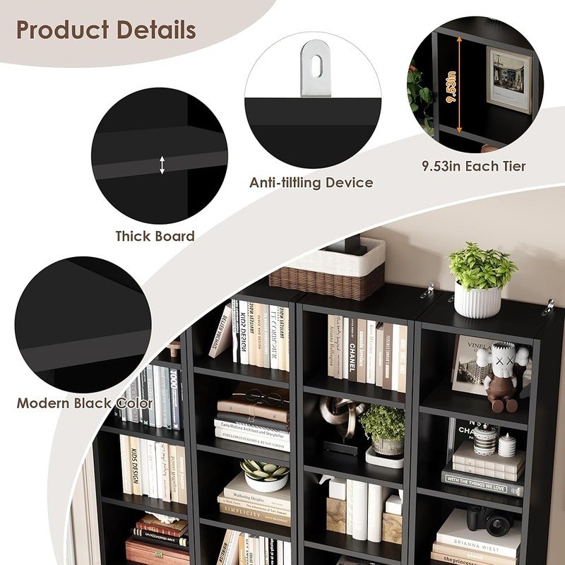 Adjustable CD DVD Media Tower Storage Rack Compact Display Shelf Organizer New