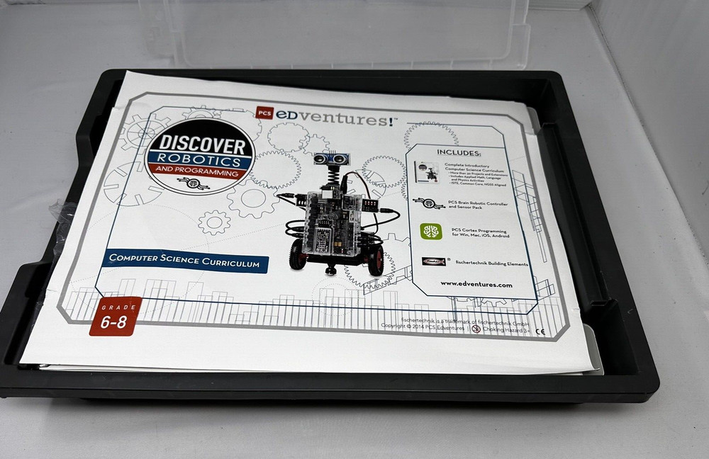 PCS Edventures Discover Robotics Programming Grade 6-8 kit books inventoried
