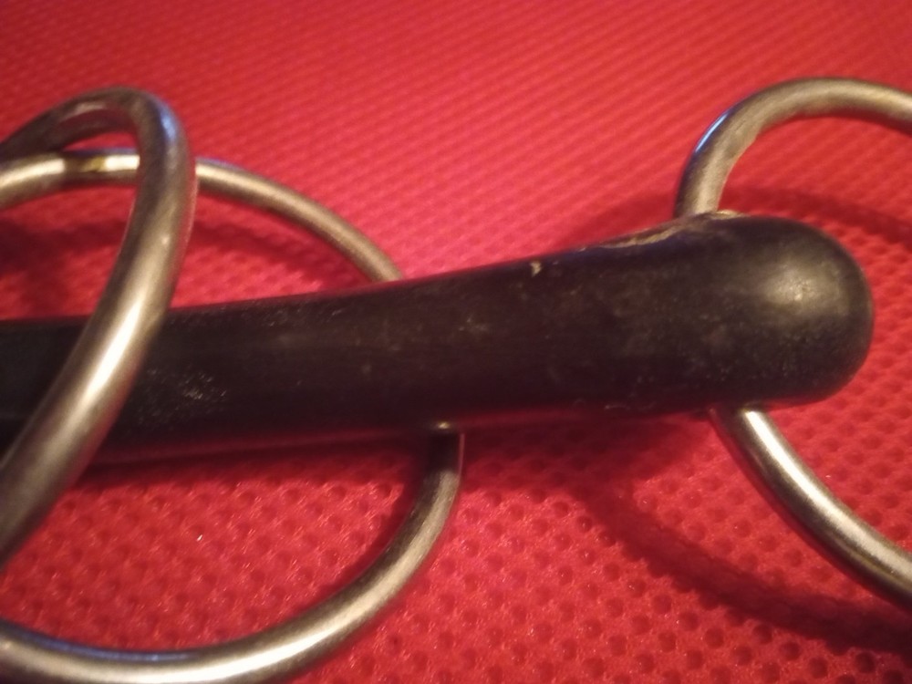 6" Mullen 3/4 Shank Solid / Hard Plastic Double Ring Bit Horse Equine