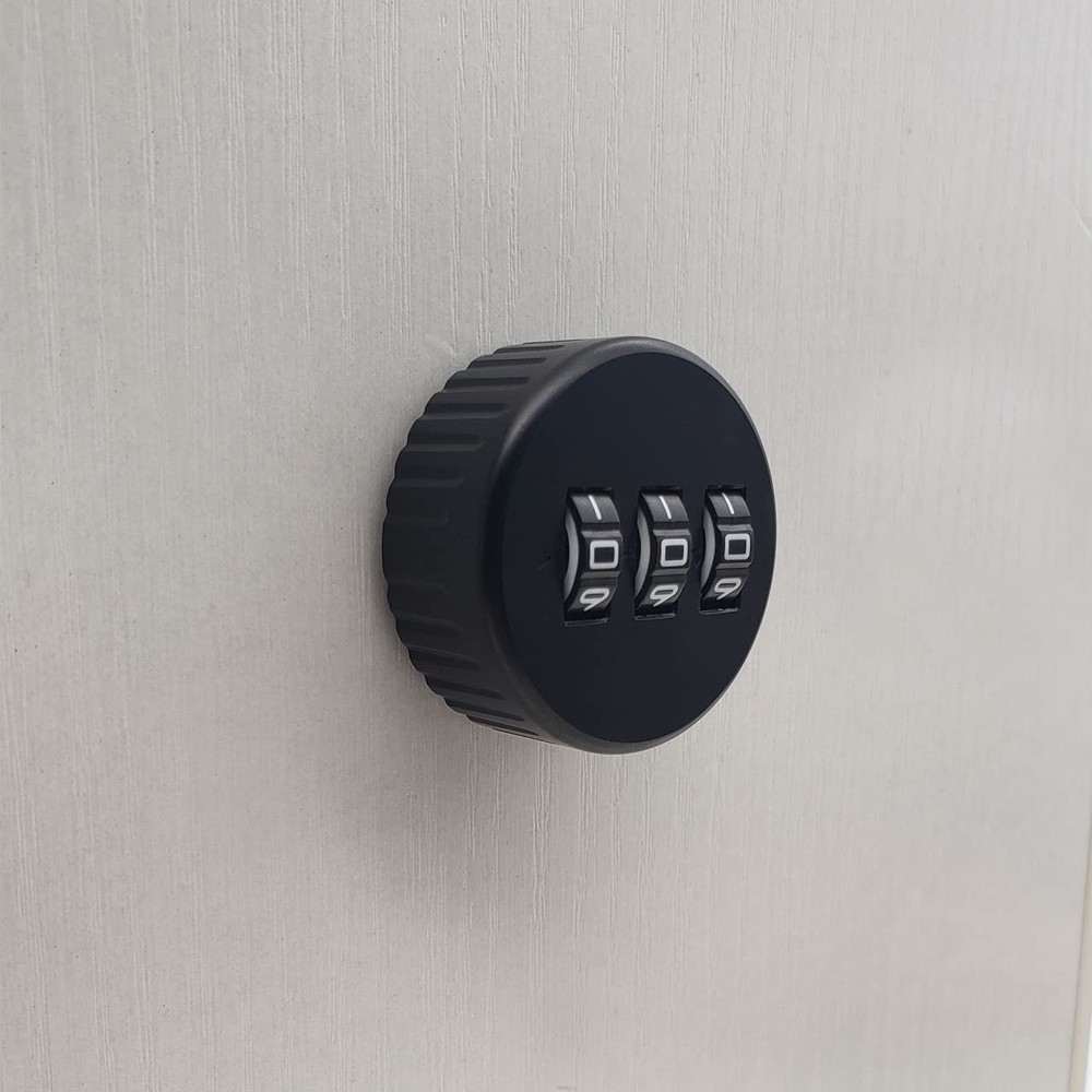3 PCS Black Combination Drawer Cabinet Mailbox Code Cam Lock 5/8 Inch