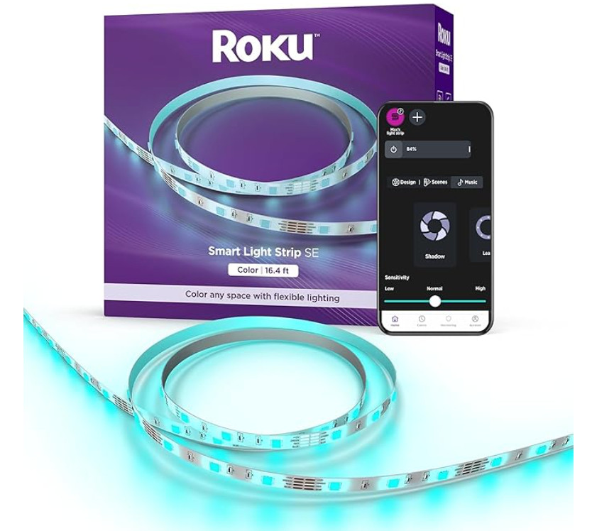Roku Smart Light Strip+ SE Smart Plug & Lighting Multi Color 16 Ft
