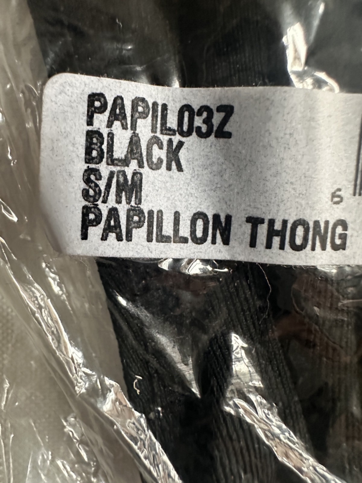 Cosabella Papillon Women's Microfiber Thong Black S/M Italian Discontinued NWT