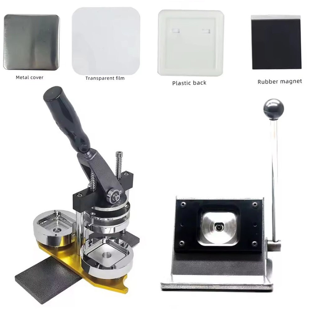 100 pcs fridge magnet material square 50*50mm button maker machine