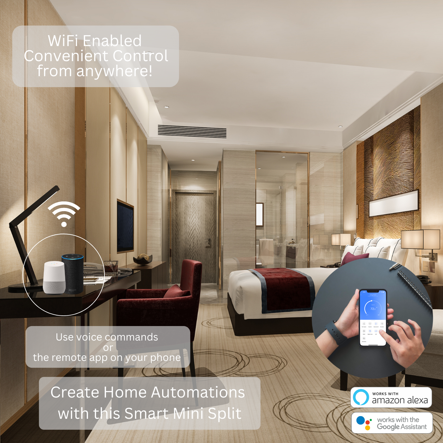 9000 - 24000 BTU 230V Slim Duct Mini Split Heat Pump Air Conditioner