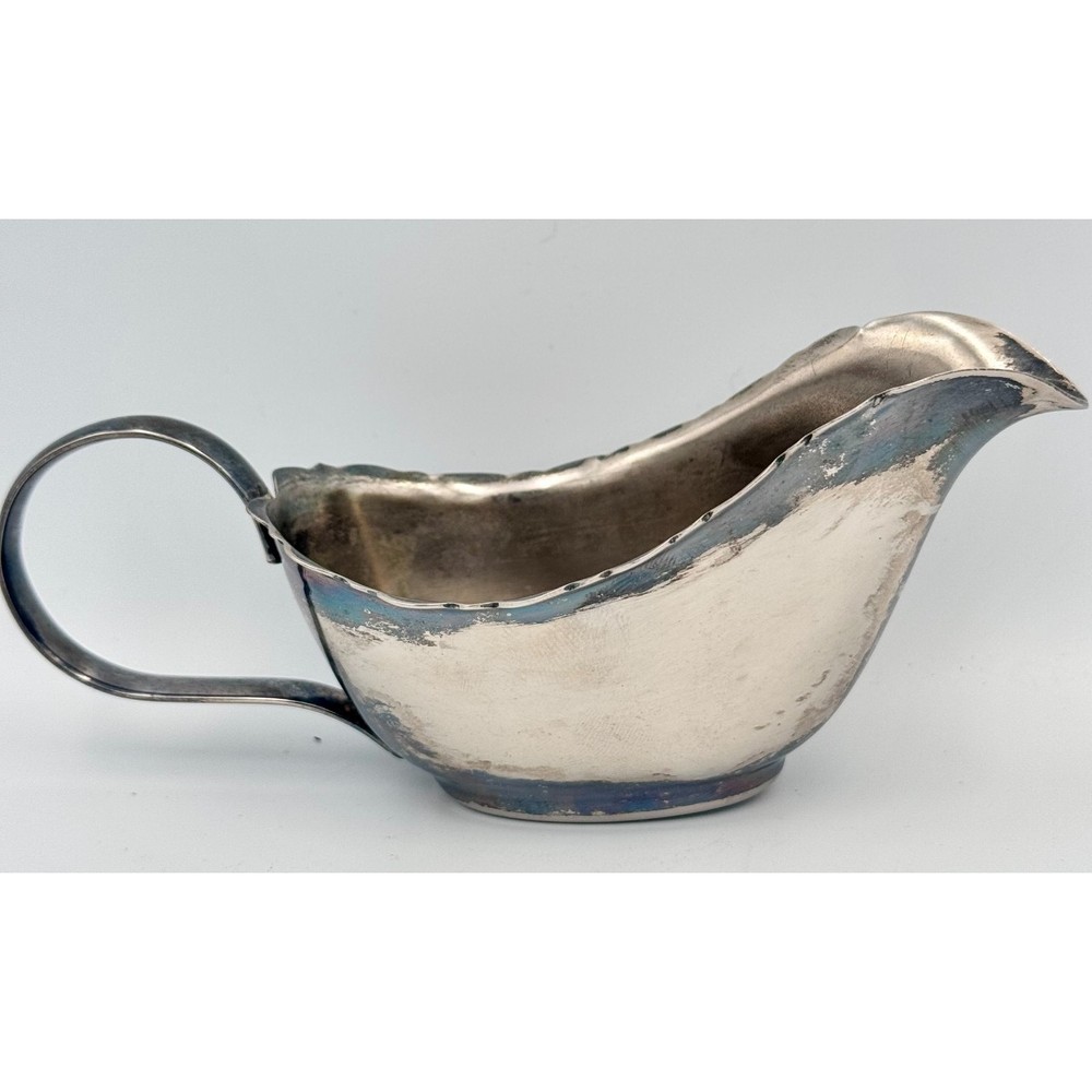 Vintage David Mappin Sheffield Ornate Decorative Silver-plated Gravy Sauce Boat