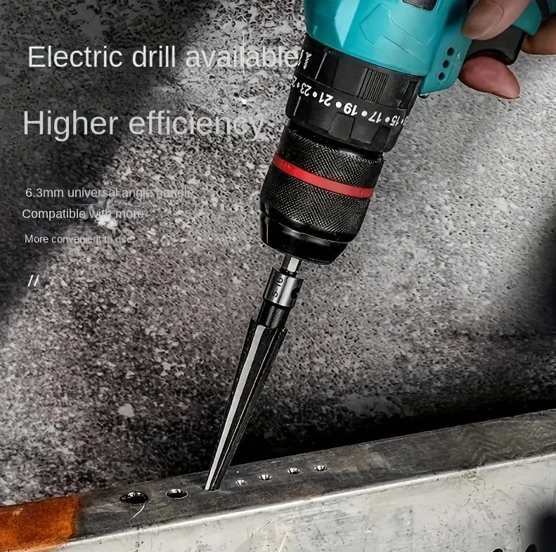 1pc Tapered Hex Reamer T-Handle Hand Reamer Tool for Pin & Hole Work - NEW