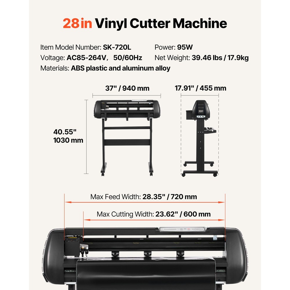 Uimoso 28-Inch Vinyl Cutter Machine with Plotter Printer Bundle for Crafting