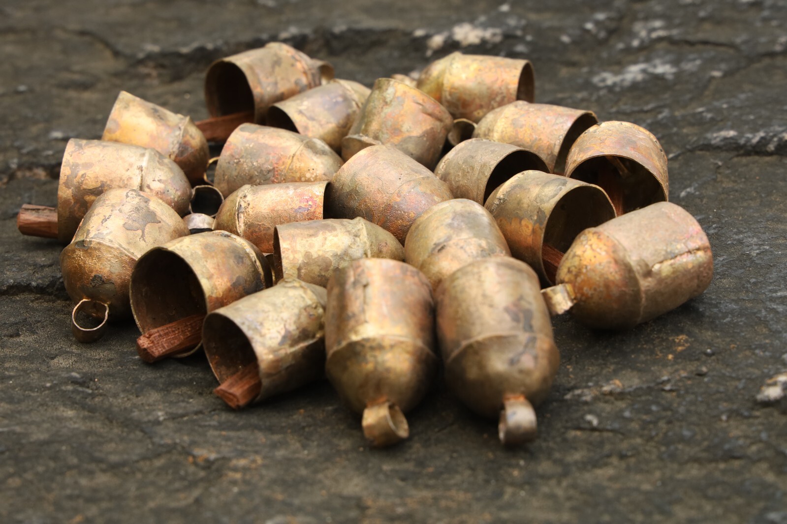 Vintage Indian Tin Bells Rustic Chime Jingle Bell Cow Bells For Decor christmas