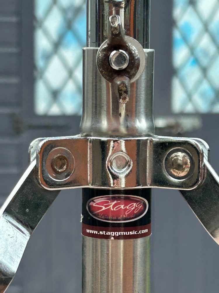 STAGG Drum Stool | Chrome | Adjustable height | Padded seat |