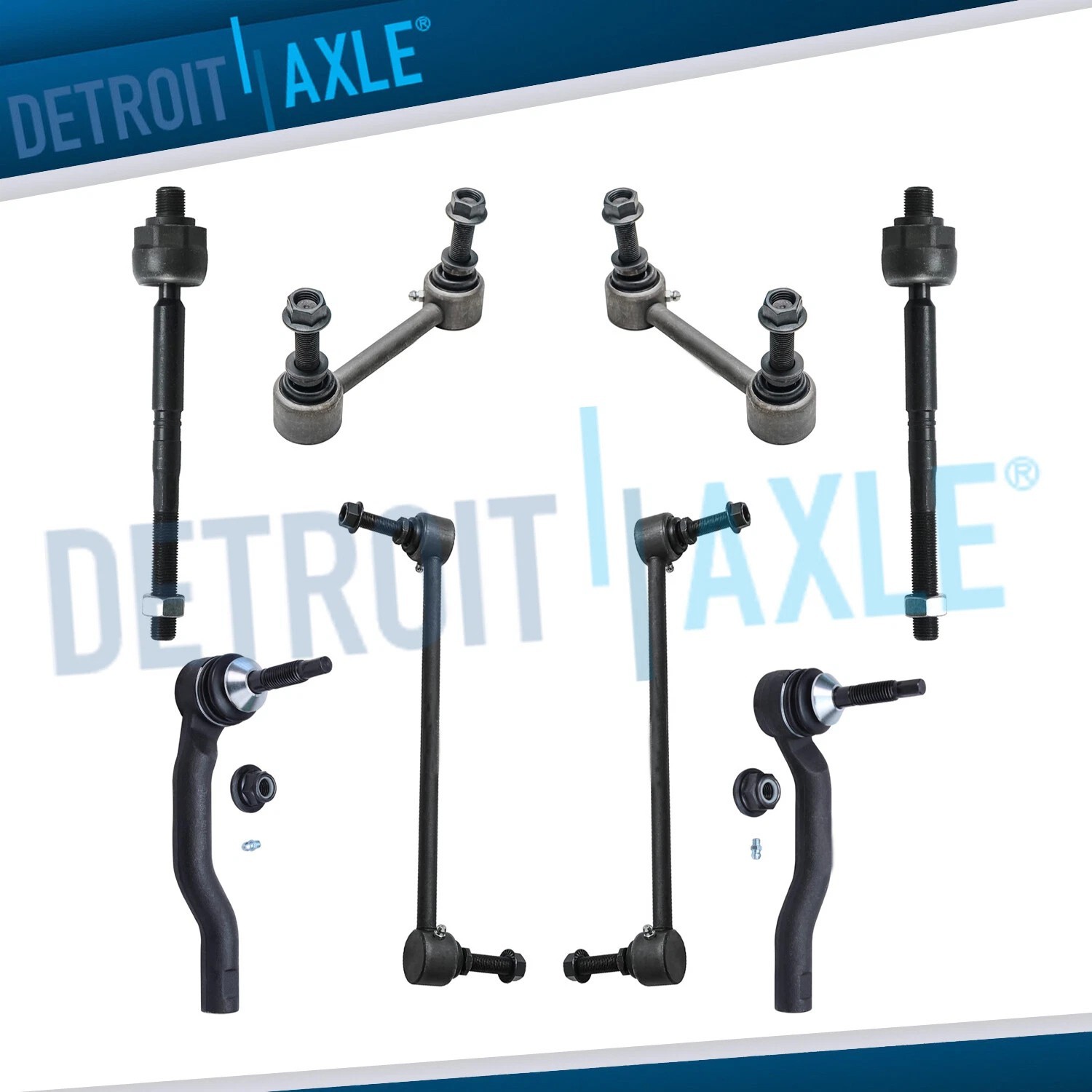 Front Rear Sway Bar Inner Outer Tie Rods for Ford Fusion Edge Lincoln MKZ MKX