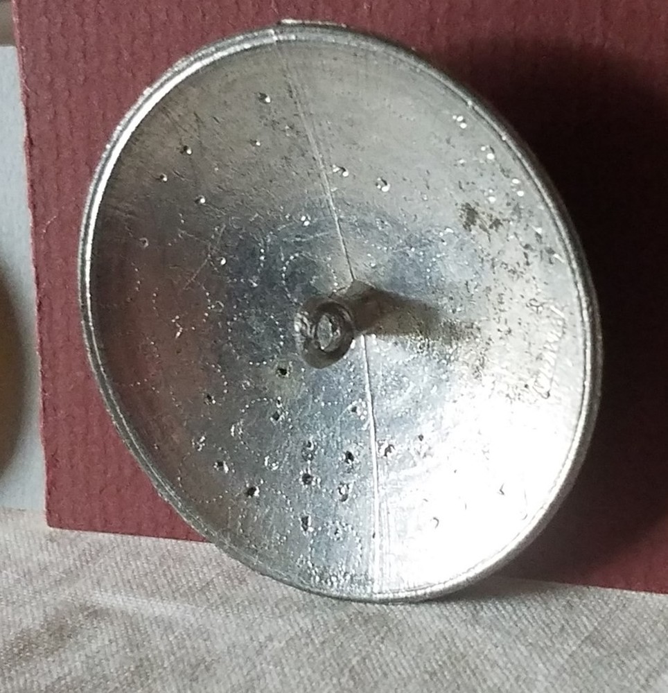 Bb HUGE!!!!! GLITZ Paste in Metal OLD BUTTON backmarked