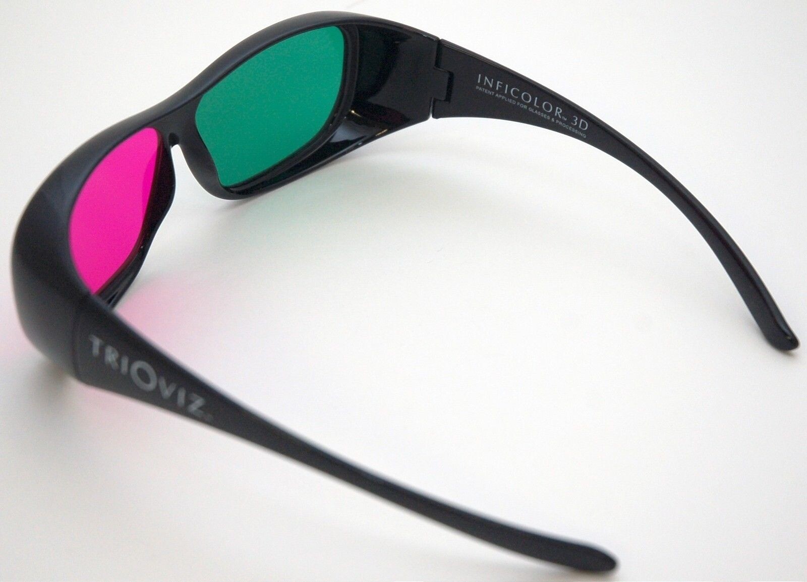 NEW 2 x TriOviz InfiColor 3D Glasses TV Xbox 360 PS3 Thor Enslaved Green Lantern