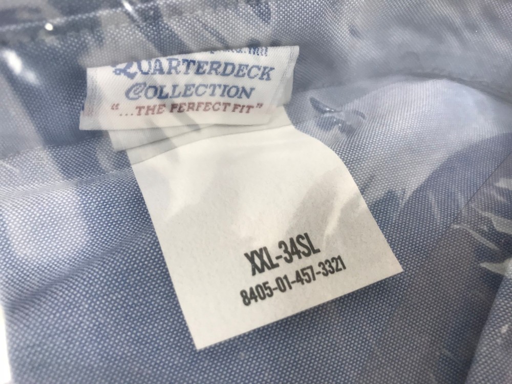 NAVY UTILITY WORK SHIRT, 2X New Condition