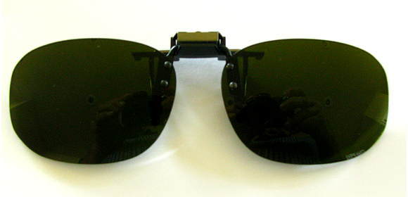 Devardi Glass~ Aero-Pro Green 3 Shade Clip-on Flip-up Glasses ~  Lampworking