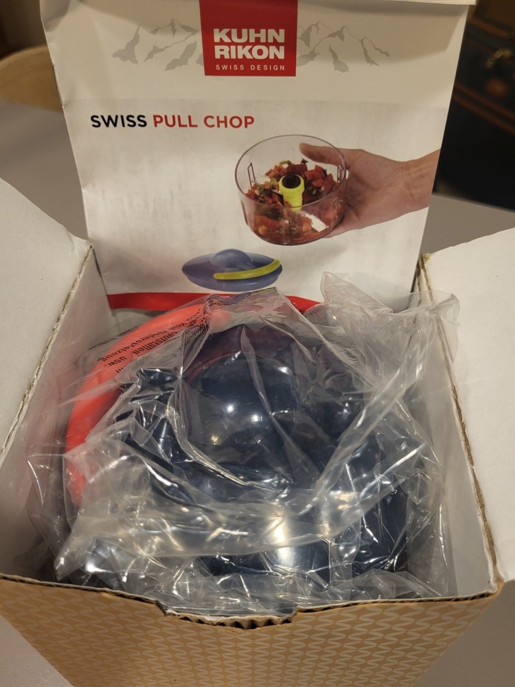 New In Box Kuhn Rikon Swiss Pull Chop Food Chopper
