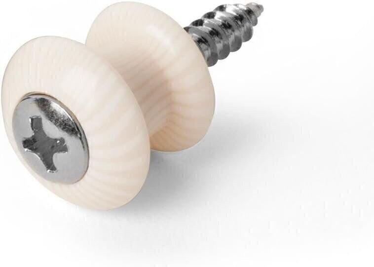 Waverly Guitar Strap Button, Ivoroid Button, Chrome Screw