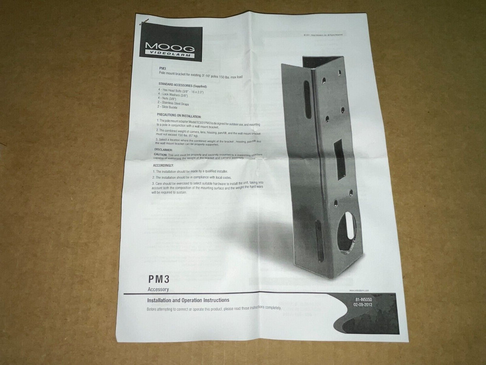 Universal Stainless Steel Vertical Pole Mount Adapter Bracket for CCTV Camera