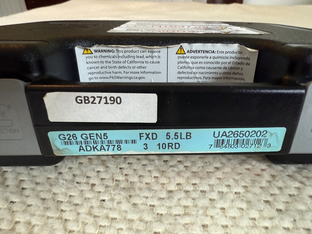 Glock G26 Gen 5 Pistol Case