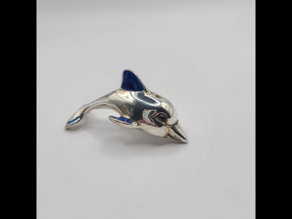 ***SALE** SOLID STERLING SILVER DOLPHIN FIGURINE**