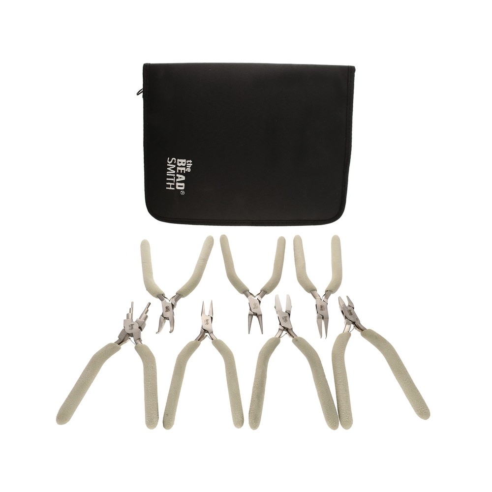 The Beadsmith Wire Elements Tool Set - 7-Piece Kit: Round Nose, Bent Chain No...