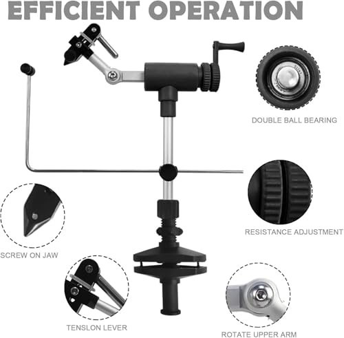 Rotary Fly Tying Vise Kit – Complete Tools & Materials for Professional Flies
