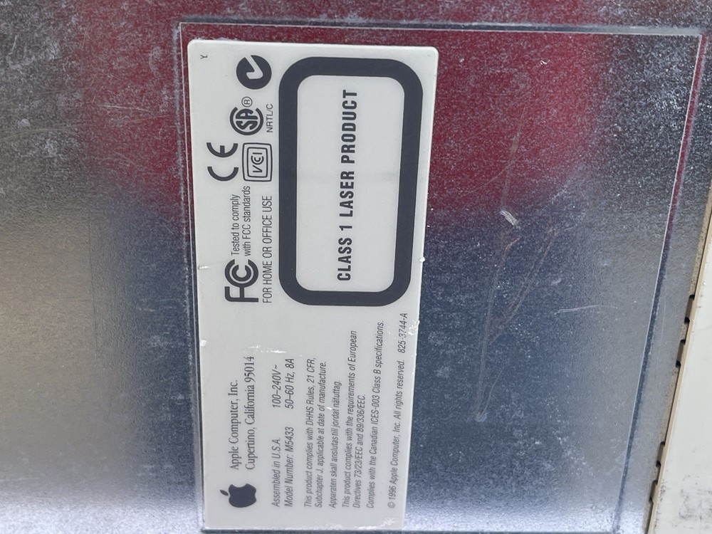 Vintage Apple Power Macintosh 9600/200 Workstation Computer M5433 Untested