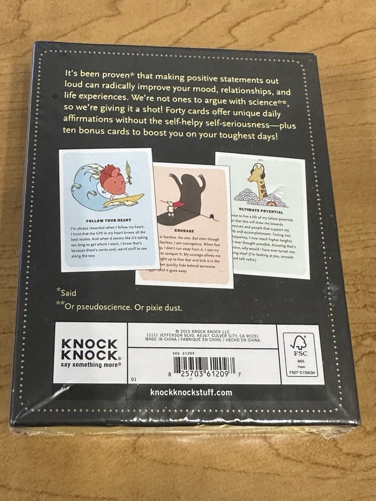 Knock Knock Affirmators! 50 Affirmation Cards Self-Help Personal Development