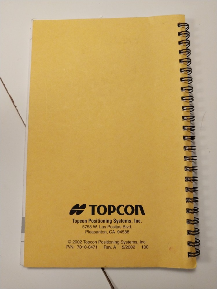 TopCon Positioning Systems WinLevel Operation Manual