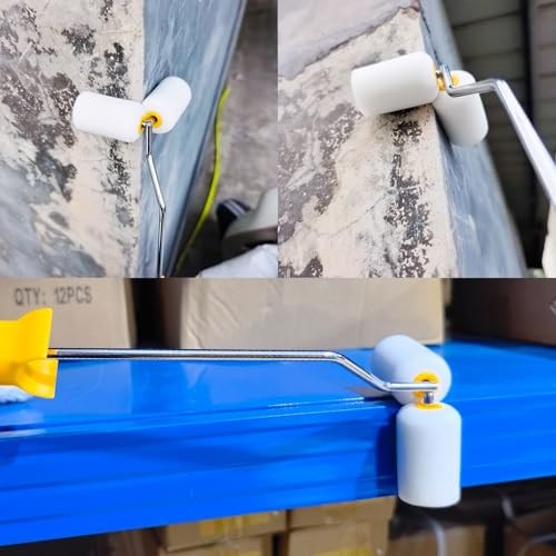 Corner Paint Rollers Kit, 6 Pack Foam Roller White, Foam Corner Paint Roller