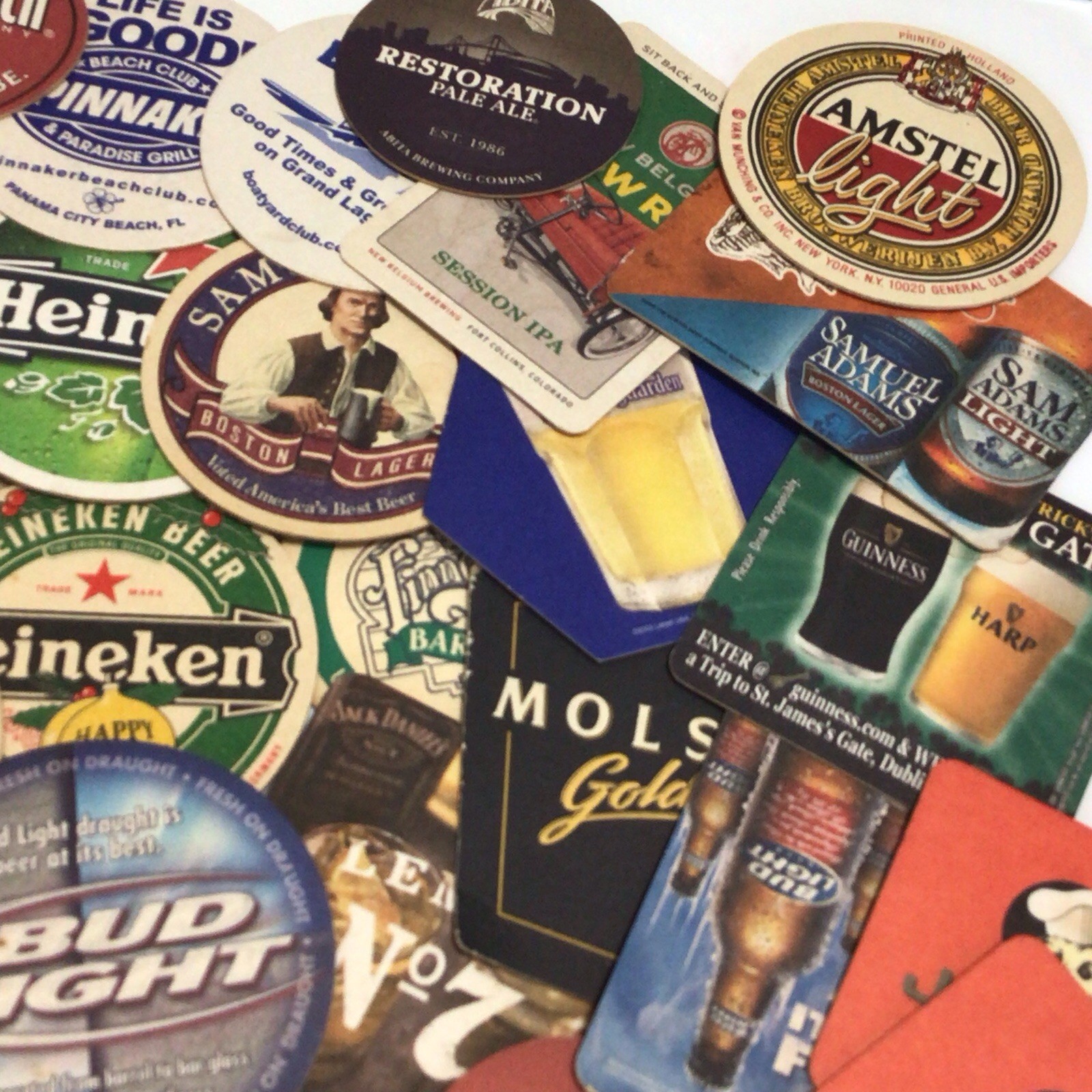Vintage Mixed Lot of 125 Barware Beer Drink Coasters Liquor Pub Advertising
