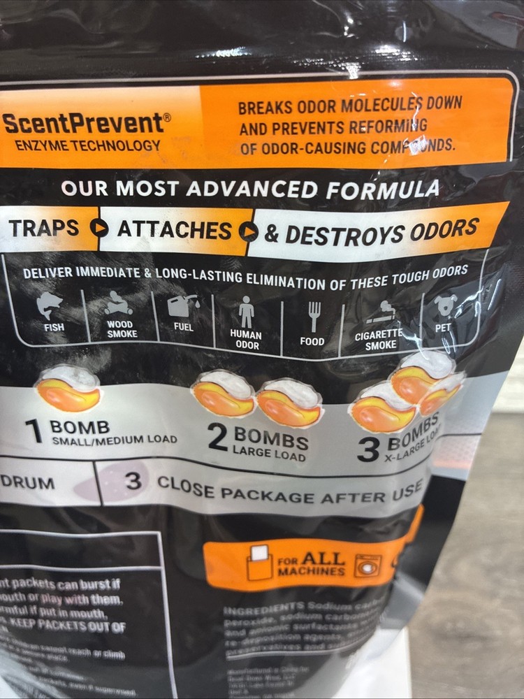 Dead Down Wind Black Odor Eliminator Unscented Premium Laundry Bombs 🔥👀