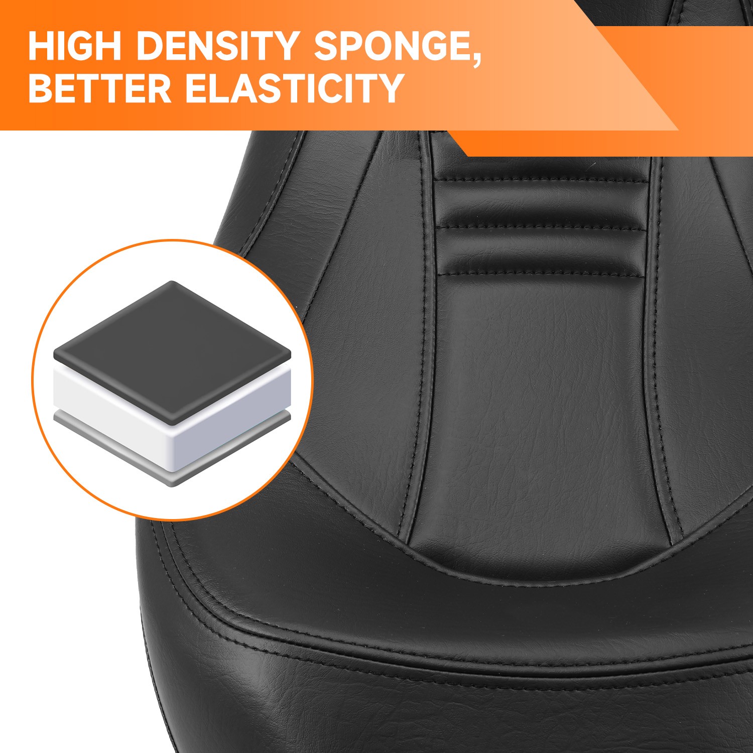 Low-Profile Seat Rider Passenger Two-Up Seat for Harley Touring Electra Glide US