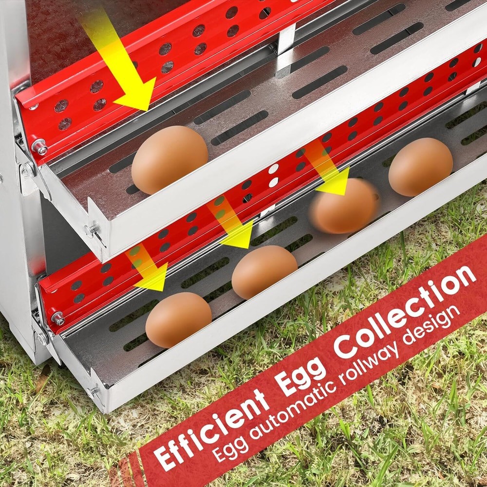 10Hole Chicken Nesting Boxes Metal Egg Laying Brooding Box With Vent Hole Set