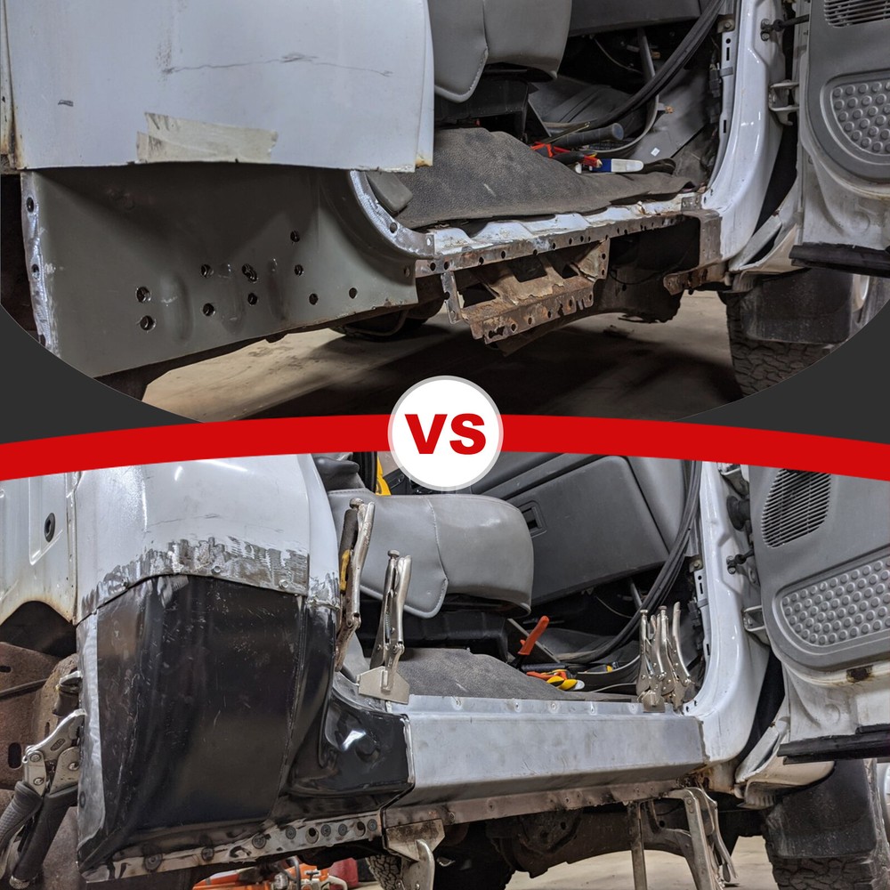 Inner Outer Rocker Panel & Corner Cab Kit For 99-16 Ford Super Duty Regular Cab