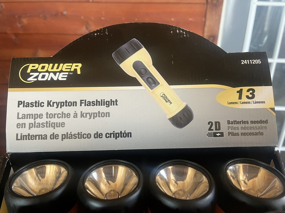 Power Zone Plastic Krypton Flashlights 12 Pack