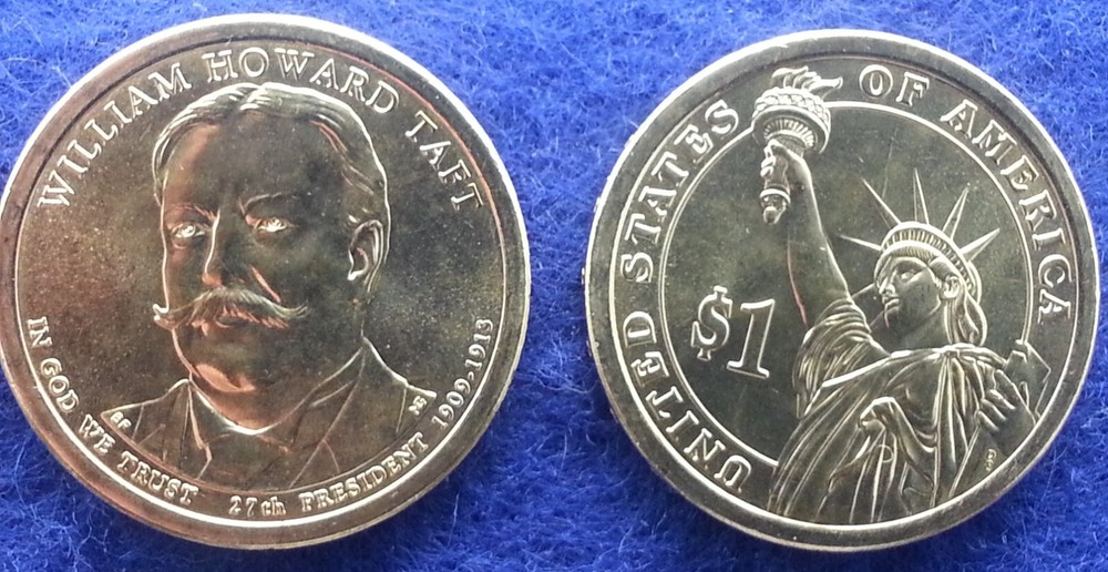 2013 D William Taft Presidential Dollar From Mint Roll
