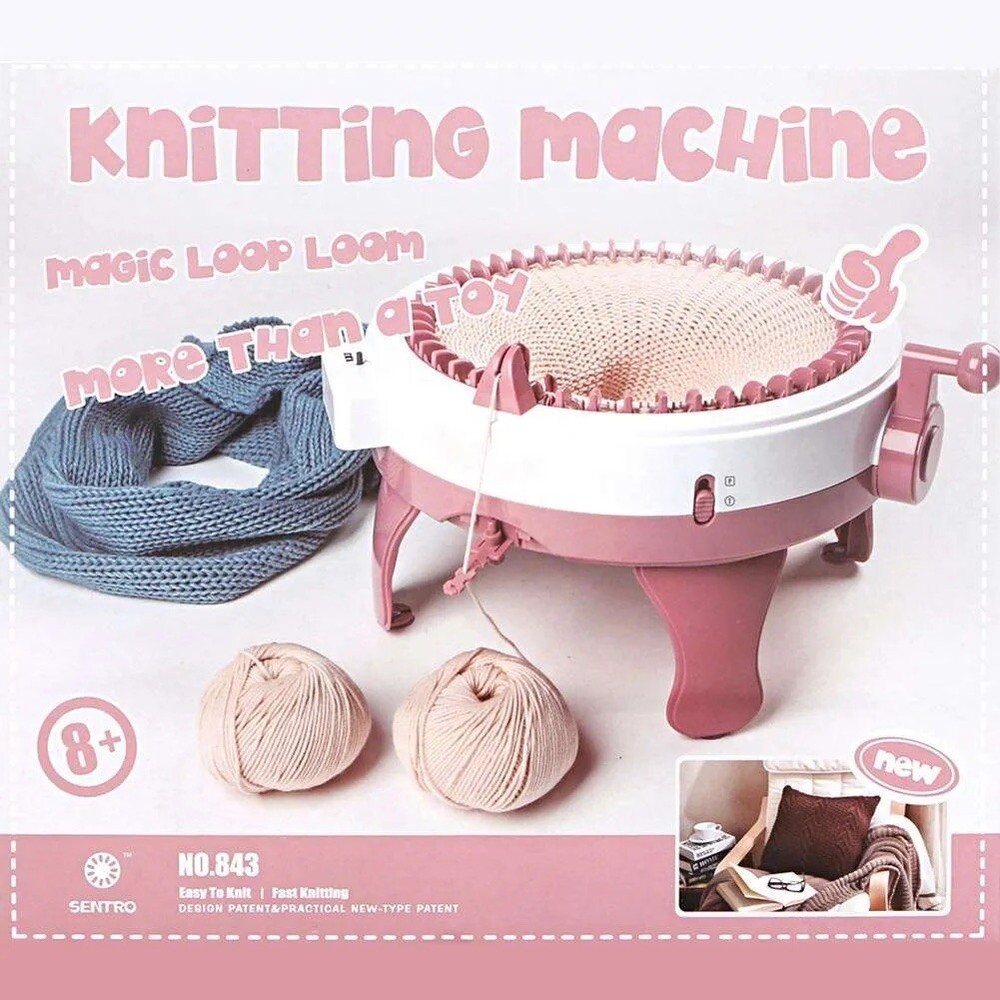 Sentro Knitting Machine 48 Needles Round Loom Knitting Board Rotating Double