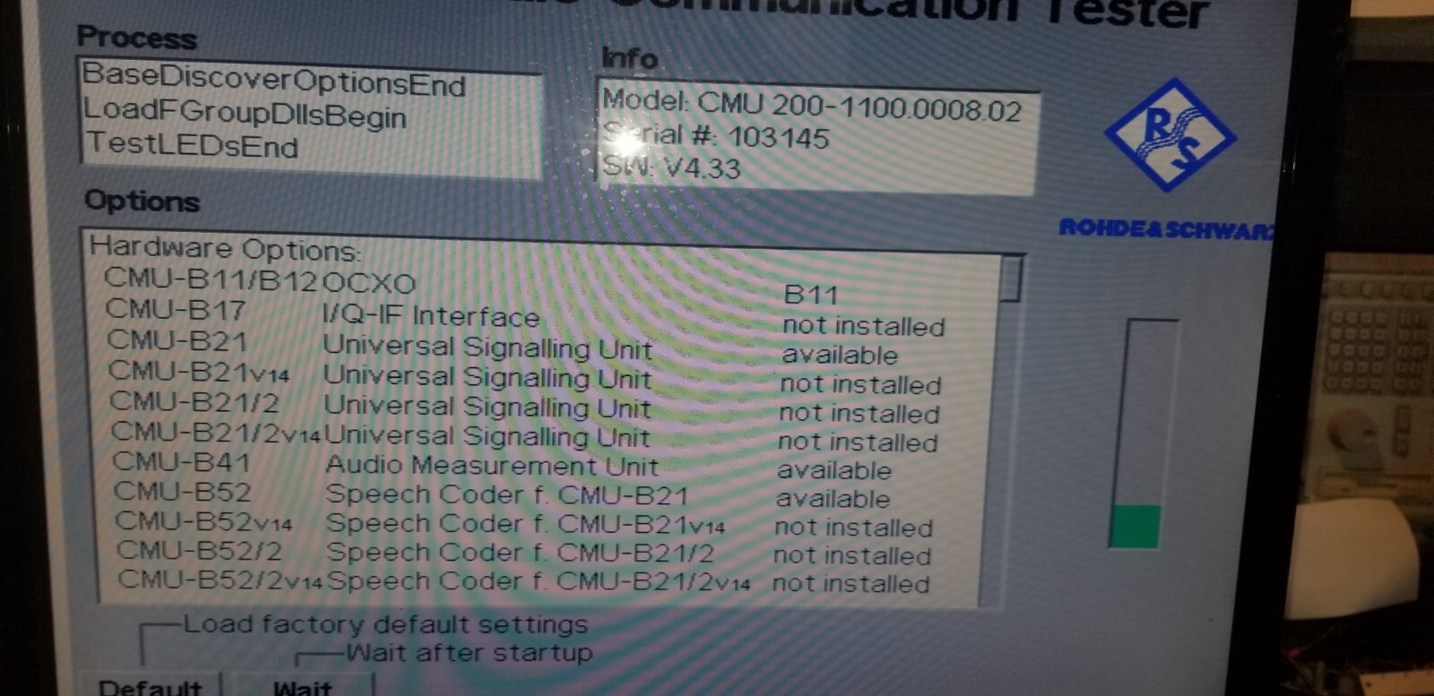 Universal Radio Communication Tester R&S CMU200 TESTED! Bluetooth 2.6 GHz BW SPA