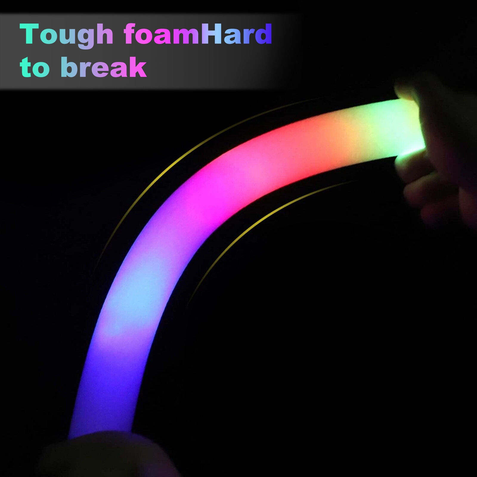 100 PCS LED Light Up Foam Sticks Concert Rally Glow Sticks Party Rave Wands