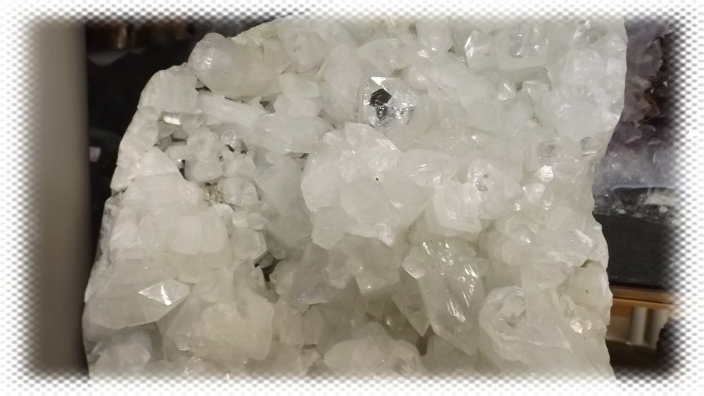 NICE BIG 15lb APOPHYLLITE GEODE HALF