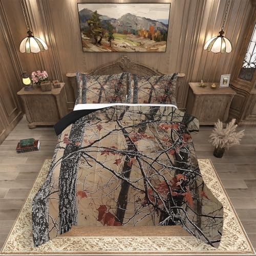 Camo Comforter Set Size,Rustic Western Bedding Sets for Queen Black Yellow