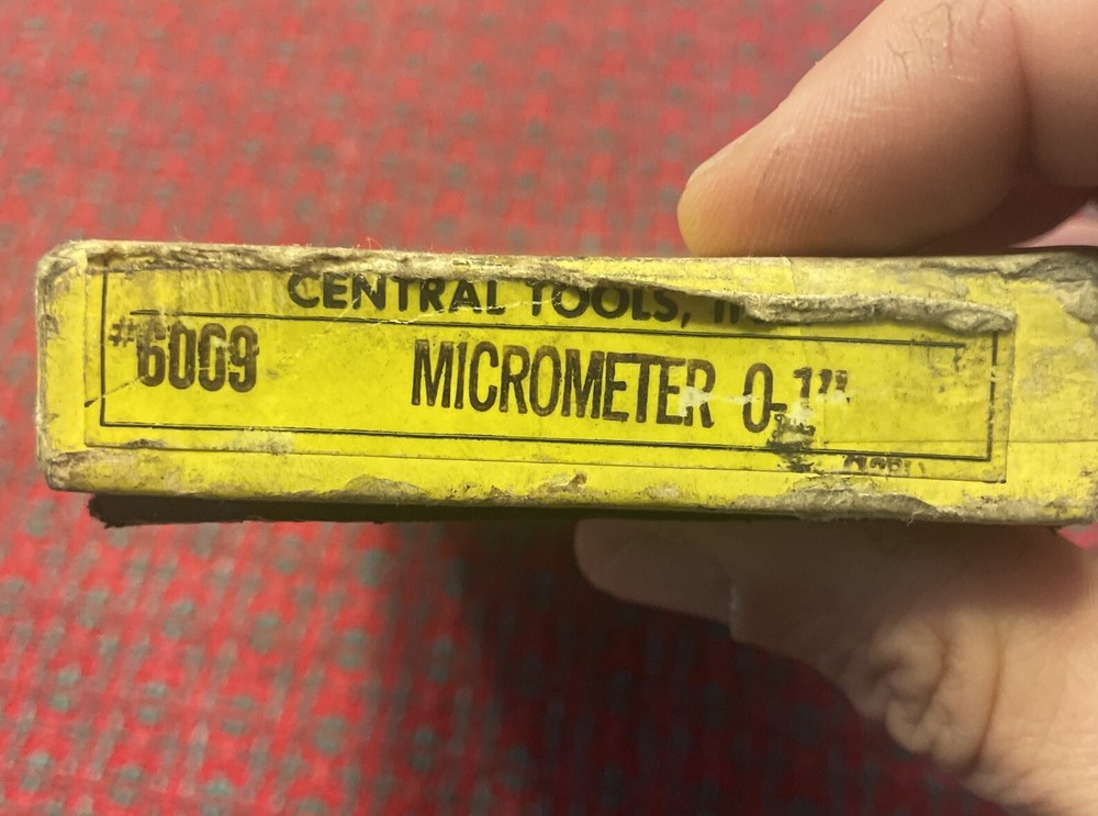 Vintage Central Tools Micrometer Rhode Island 🇺🇸 Unused!