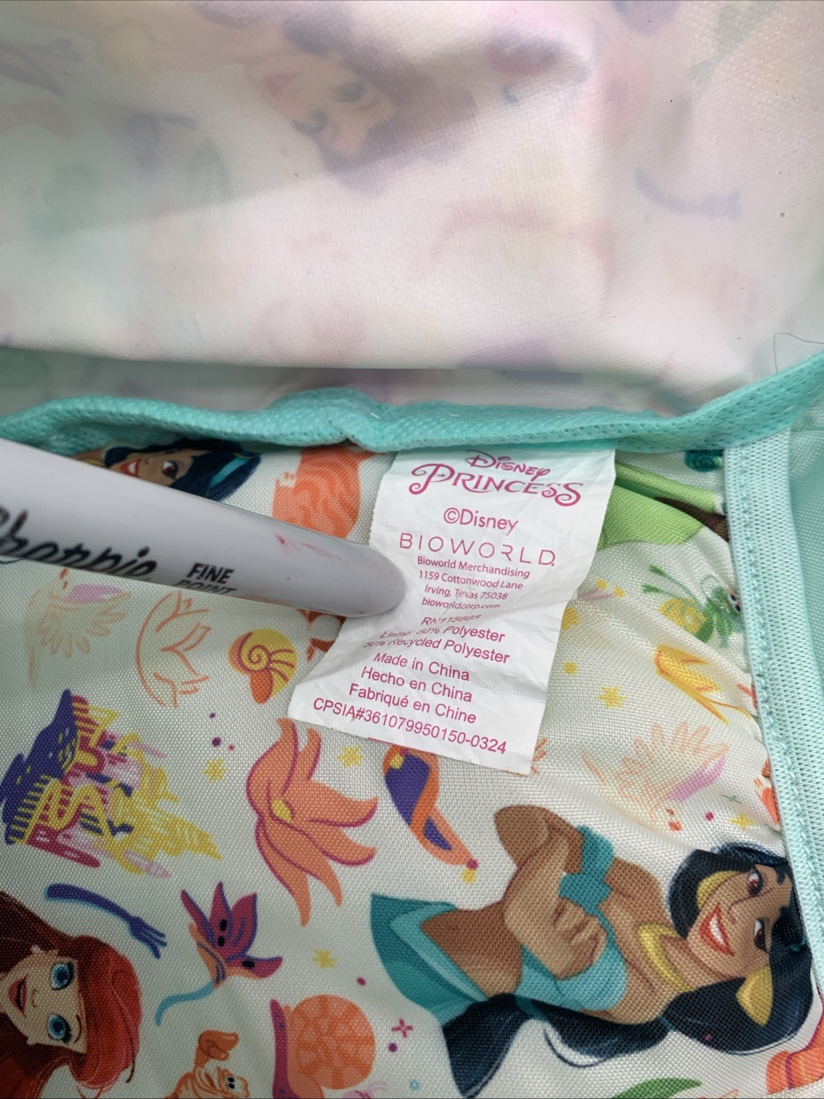 Disney Princess Mini Backpack Bioworld Used 16 Inches Tall