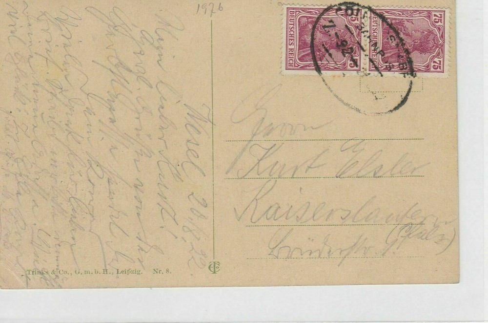 German Postal History Stamps Postcard Ref: R4947