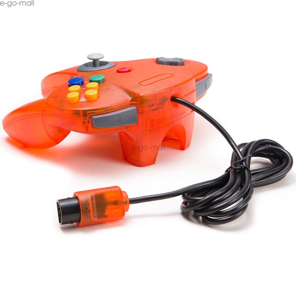Wired N64 Controller Joystick Replacement For Nintendo 64 Console Clear Orange
